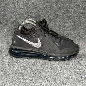 Nike Air Max 2014 Running Shoes Women's 8 Triple Black Athletic Run Training